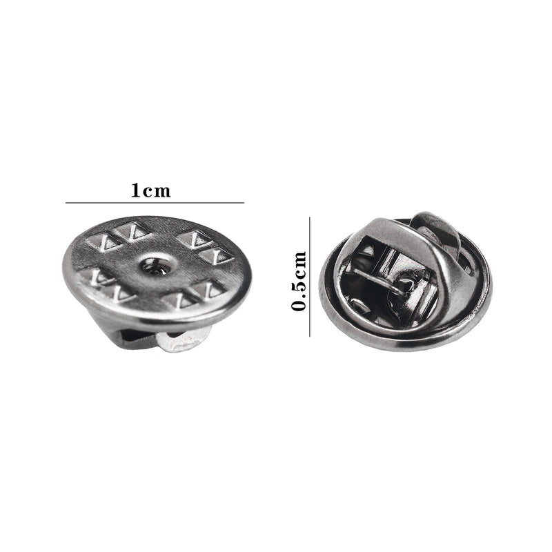 SUBANG 100 Pieces Metal Pin Backs Locking Pin Keepers Locking Clasp with Storage Case, Badge Insignia Pin Backs Replacement (Black) Black - NewNest Australia