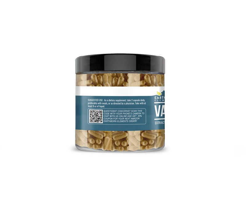 Earthborn Elements Valerian Root 200 Capsules, Pure & Undiluted, No Additives 830 mg - NewNest Australia