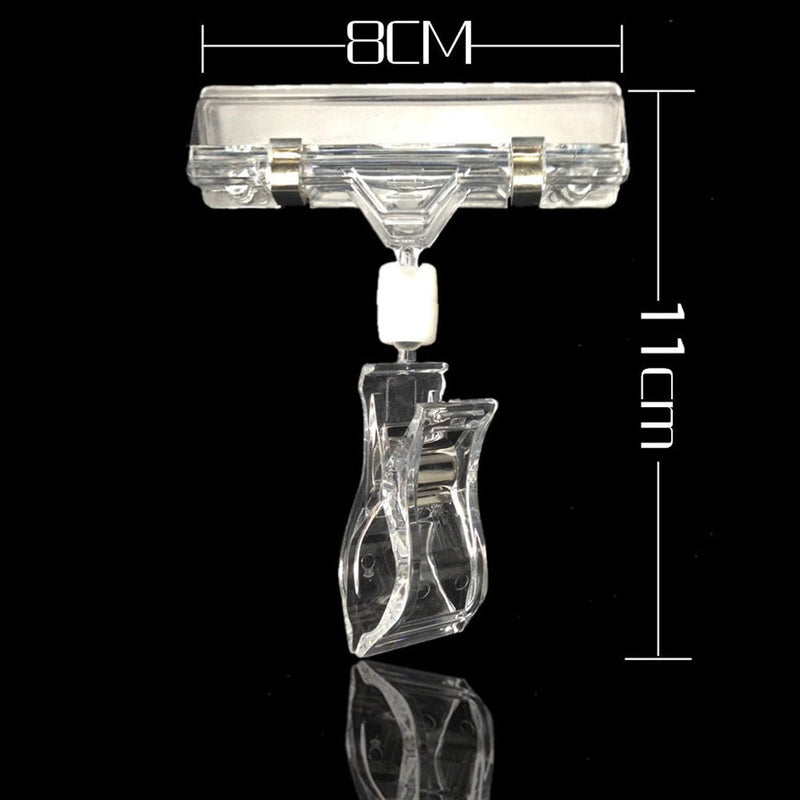 Jocon HD6006 Sign Clips Swivel Merchandise Sign Clip Display Clip (8 PCS, Clear) 8 PCS - NewNest Australia