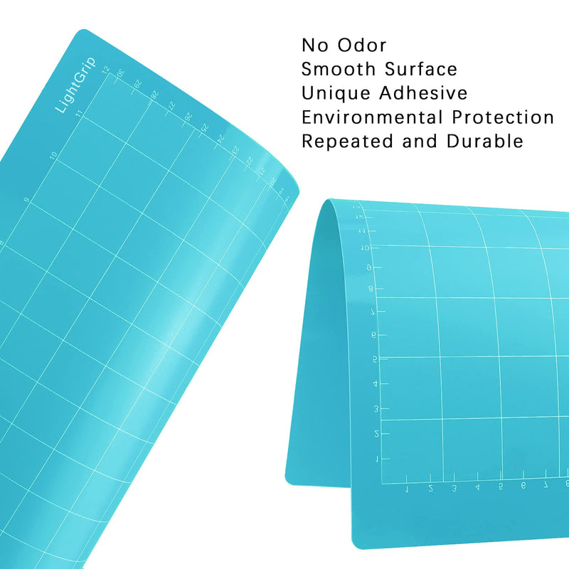Cutting Mat for Cricut Maker/Explore Air 2/Air/One (12x12Inch),6 Pack Light Grip Blue Adhesive Sticky Non-Slip Mats for Cricut Blue for Cricut 12x12in(6 pack) LightGrip - NewNest Australia