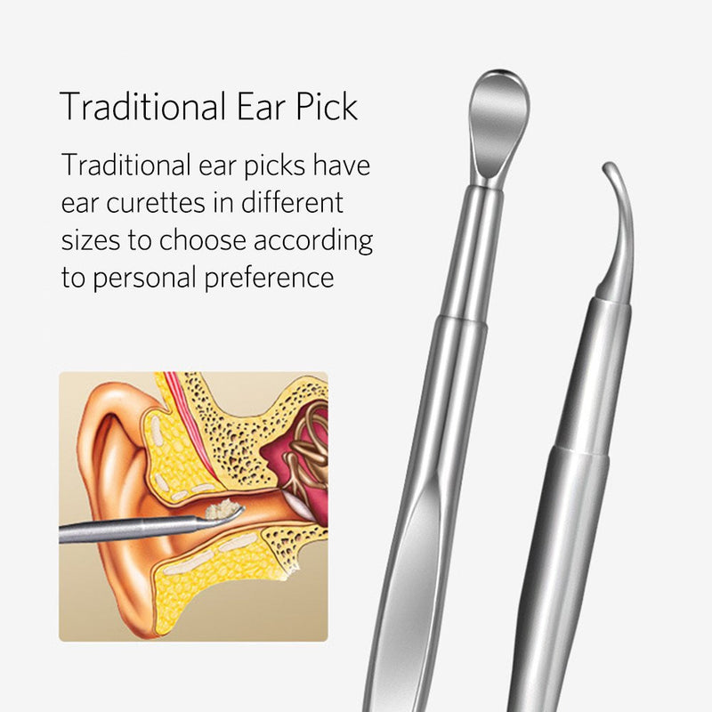 8 Pcs Ear Pick Earwax Removal Kit, Geengle Ear Cleansing Tool Set, Ear Curette Ear Wax Remover Tool with a Cleaning Brush and Storage Box - NewNest Australia