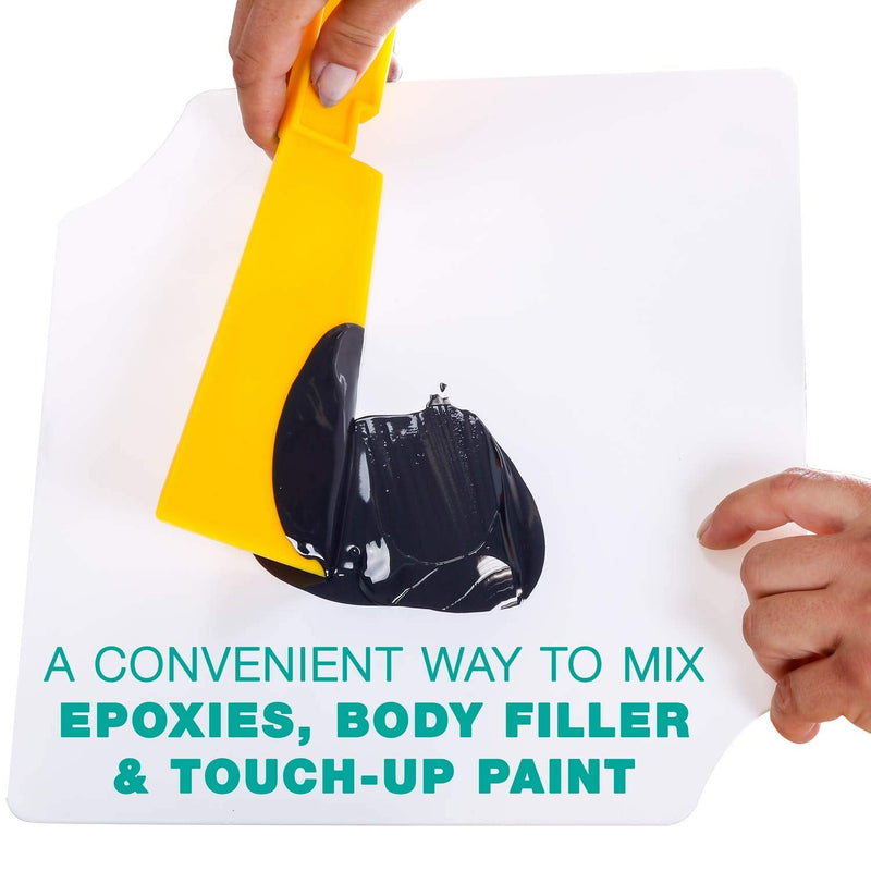 Custom Shop 12" x 12" Autobody Filler Plastic Mixing Board/Palete (Pack of 2) - Also Useful as an Artist Palette Epoxy and Acrylic Pouring Art 12" x 12" - NewNest Australia