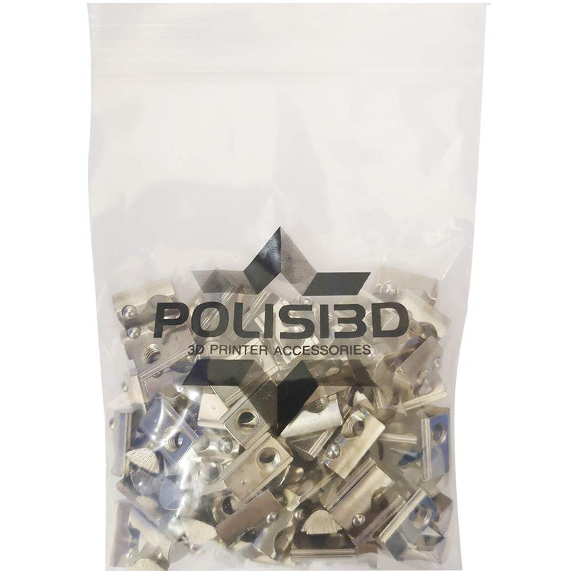 100-Pack 2020 2040 2060 Roll in Spring Loaded T Nut m3 for 20x20 20 Series Aluminum Extrusions 6mm Slot Aluminum Profile Accessories (M3) - NewNest Australia