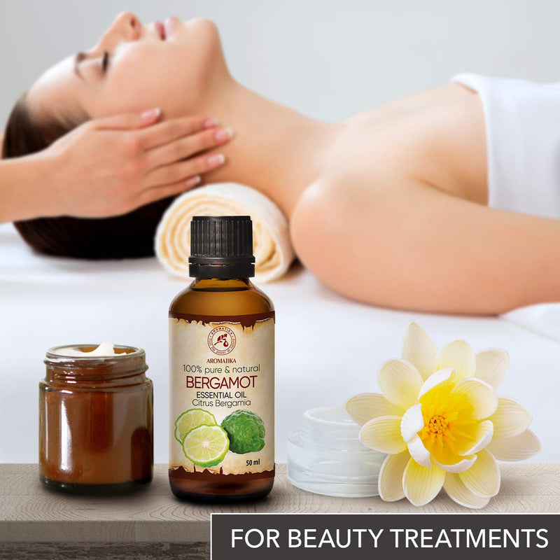 Bergamot Essential Oil 50 Ml - Citrus Bergamia - 100% Pure Bergamot Oil For Beauty - Aromatherapy - Hair & Skin - Oil Burner - Diffuser - Sauna - Steam Bath - Aroma Oil - Fragrance Oil - NewNest Australia