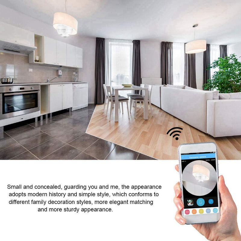 960P 1.3MP HD WiFi Light Bulb Camera, 360° Panoramic DVR Camera Bulb Light Remote Monitoring Smart Security Cam for Home Security System, Motion Detection and Two Way Talking - NewNest Australia