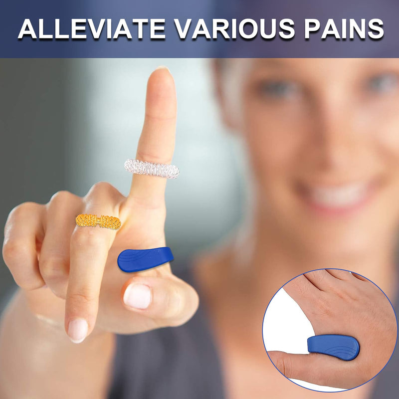 Pack Of 16 Acupressure Clip Hand Massager Acupressure Ring, Hand Clip, Migraine Clip, Finger Massage Ring, Anti-Stress Ring For Anxiety Patients, Work Pressure (4 Acupressure Clip 12 Acupressure Ring) - NewNest Australia