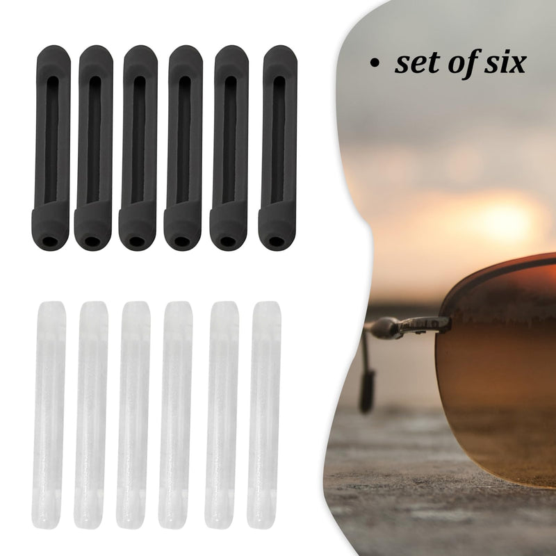 6 pairs of glasses temple cover silicone non-slip elasticity glasses non-slip stopper glasses accessories soft glasses holder universal glasses ear hooks suitable for running, sports, camping, learning to read - NewNest Australia