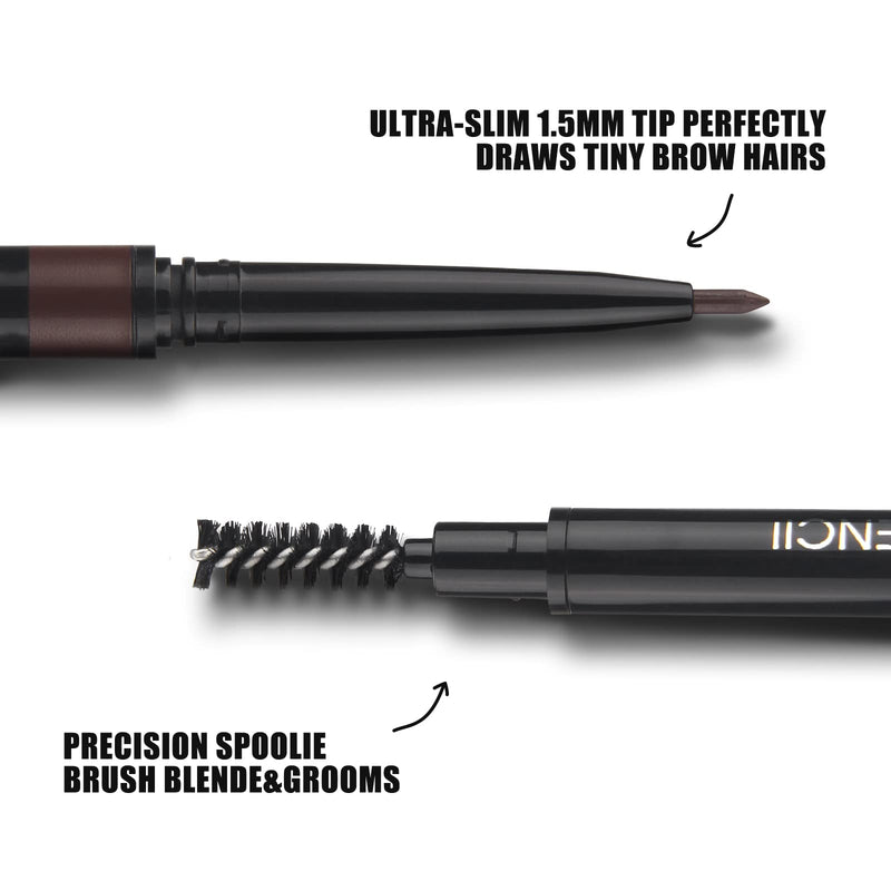 PHOERA Eyebrow Pencil with Brush, Anglicolor Ultra-Slim Eyebrow Pencil with Brow Brush, Precise, Natural-Looking Brows, Long Lasting Drawing Eye Brow (101#Taupe) 101#Taupe - NewNest Australia