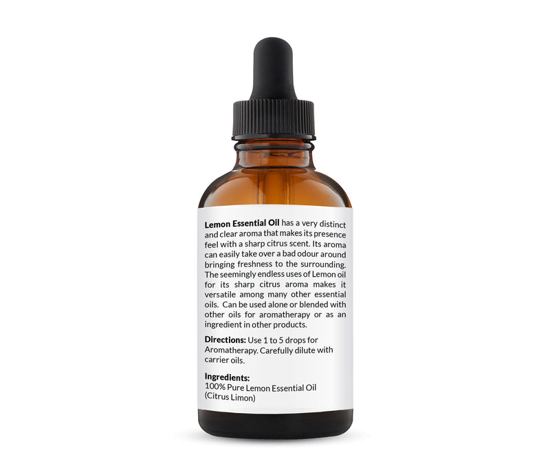 NaturoBliss 100% Pure Lemon Essential Oil Therapeutic Grade Premium Quality (4 fl. oz) with Glass Dropper, Perfect for Aromatherapy - NewNest Australia