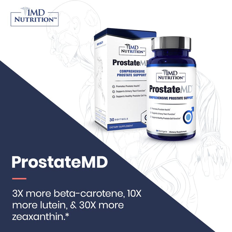 1MD Nutrition ProstateMD Saw Palmetto Prostate Support Supplement - Support for Urinary Tract and Frequent Bathroom Urges | 30 Day Supply 30 Count (Pack of 1) - NewNest Australia