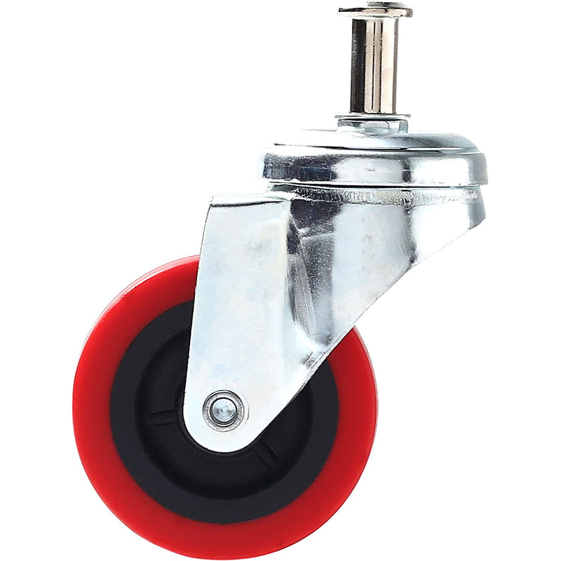 Online Best Service 2 Pack Heavy-Duty 2.5" Swivel Caster Wheel Creeper Service Cart Stool Post Mount 2 pcs Red - NewNest Australia