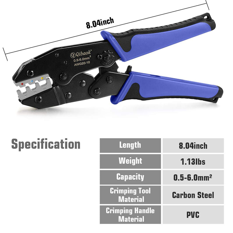 Qibaok Crimping Tool Ratcheting Wire Crimper for Heat Shrink Connectors Ratchet Terminal Crimper Wire Crimp Tool Crimping Tool For Heat Shrink Connectors - NewNest Australia