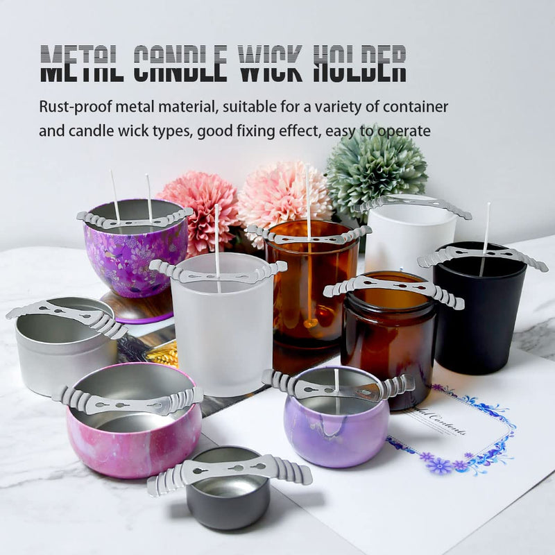 10pcs Metal Candle Wicks Centering Devices, 3 Holes Stainless Steel Candle Wick Holder for DIY Candle Making 10 Pcs - NewNest Australia