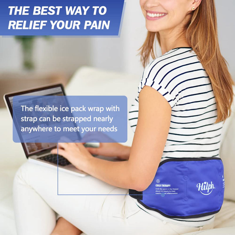 Hilph Ice Pack for Back Pain Relief, Reusable Lower Back Ice Pack Hot Cold Therapy, Lumbar Ice Pack for Back Injuries, Sciatic Nerve, Herniated or Degenerative Disc, Coccyx, Tailbone Pain - NewNest Australia