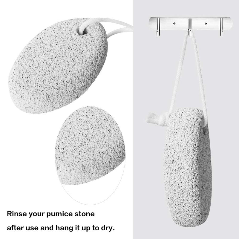 Pumice Stone 2Pcs, Natural Lava Foot File Pumice Stone for feet/Hands/Body Scrubber Hard Skin Callus Remover White - NewNest Australia