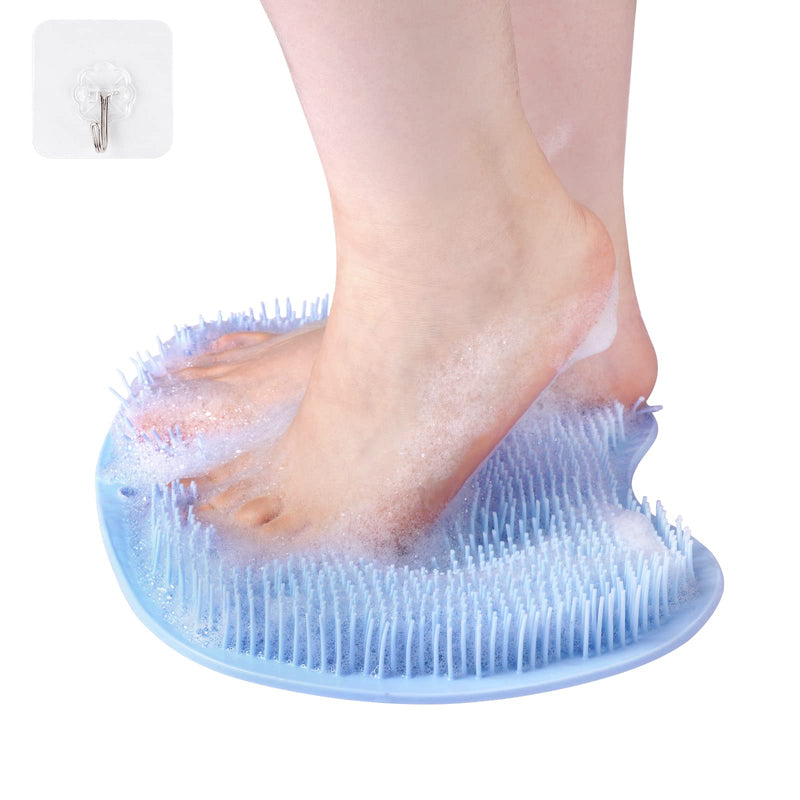 ACWOO Foot Scrubber for Shower, Foot Cleaner Massager Mat with Non-Slip Suction Cups, Shower & Bath Foot Scrubber Mat for Foot Care, Exfoliation, Spa, Foot Circulation & Reduces Foot Pain (Blue) Blue - NewNest Australia