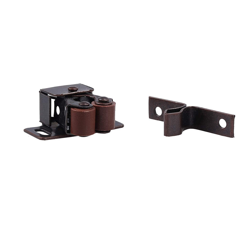Hardware Roller Catch Justech 12 PCS Double Roller Catch Brown Antique Copper Catch Door Latch with Installation Screws for Cabinet Drawer Closet - NewNest Australia