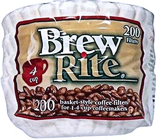 Brew Rite 4 Cup Coffee Basket Disposable Filters - 400 Ct Pack of 400 - NewNest Australia