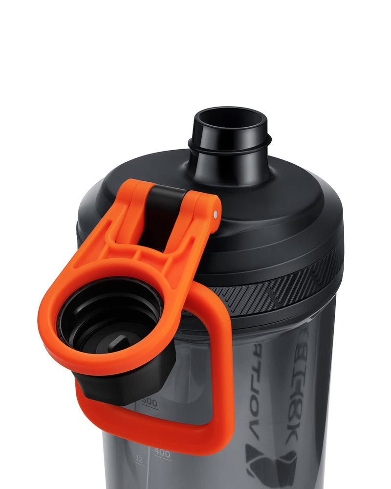 VOLTRX Shaker Bottle, Gallium USB C Rechargeable Electric Mixer, Shaker Cups for Protein Shakes and Meal Replacement Shakes, BPA Free, Made with Tritan, 24oz Orange - NewNest Australia