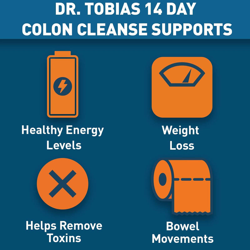 Dr. Tobias Colon 14 Day Cleanse, Supports Healthy Bowel Movements, Colon Cleanse Detox, Advanced Cleansing Formula with Fiber, Herbs & Probiotics, Non-GMO, 28 Capsules (1-2 Daily) 28 Count (Pack of 1) - NewNest Australia