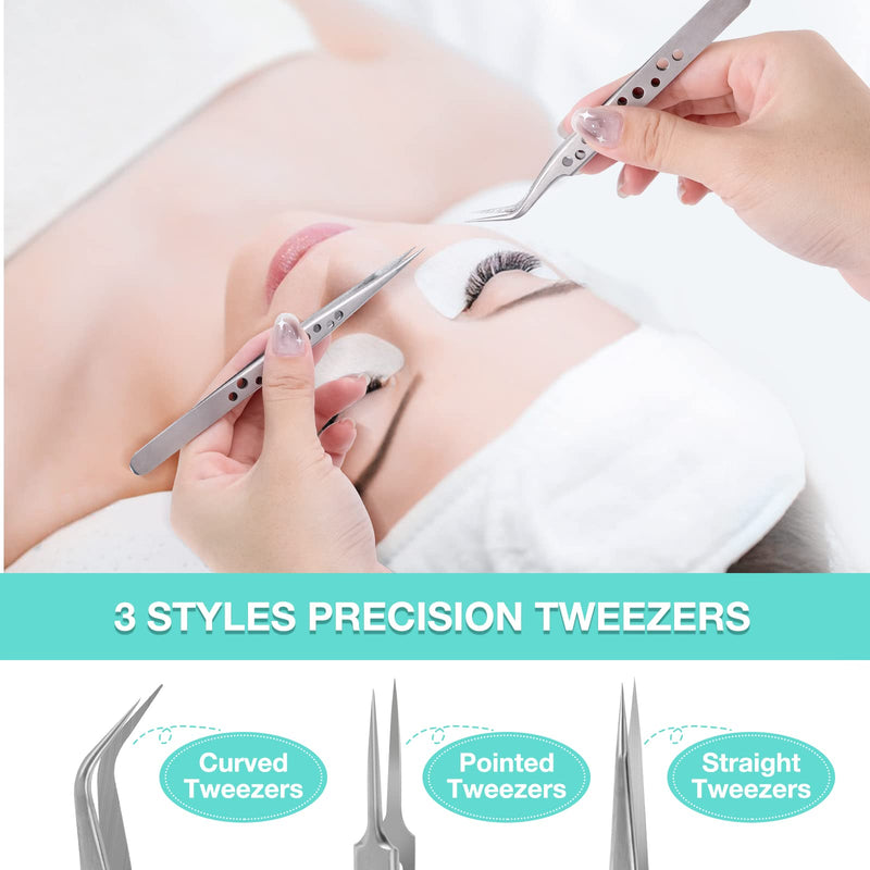 3 Industrial Tweezers, Tweezers Pointed Set, Antistatic Stainless Steel Tweezers Curved And Straight, Professional Precision Tweezers, Tweezers Electronics For Jewelry Watches Laboratory Etc - NewNest Australia
