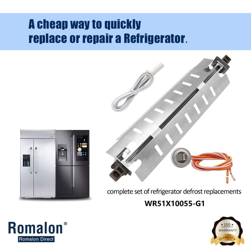 WR51X10055 Refrigerator Defrost Heater Kit,WR55X10025 Temperature Sensor,WR50X10068 High Limit Thermostat Compatible With General Electric By Romalon - NewNest Australia