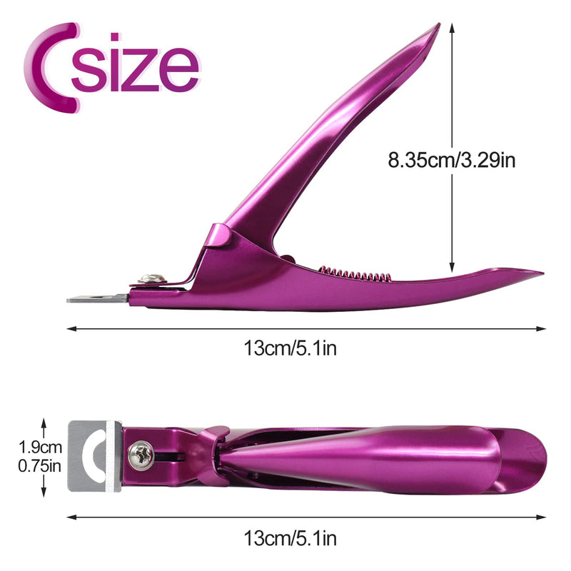 Sularpek Acrylic Nail Clipper, Nail Clippers Tip Cutters, Nail Clipper Professional, for False Gel Artificial Nails Manicure Pedicure Trimmer Nail Care Tools Home Salon Nail Art（Rose Red） - NewNest Australia