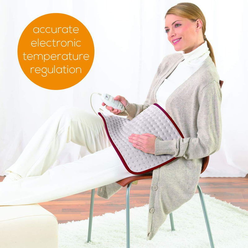 Beurer HK-UK Heat Pad | Electric heat pad for relaxation | 3 electronically regulated temperature settings | Machine-washable | Automatic switch-off | Union Jack trim single - NewNest Australia