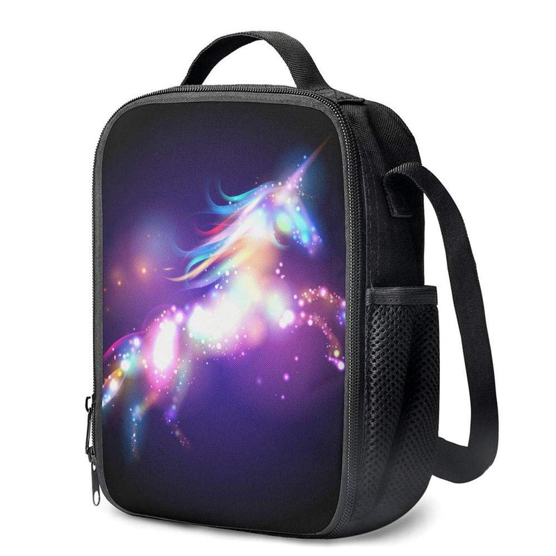 NewNest Australia - PrelerDIY Galaxy Unicorn Lunch Box Insulated Meal Bag Lunch Bag Food Container for Boys Girls School Travel Picnic 