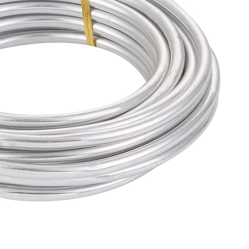 Pandahall 22 Feet Silver Aluminum Craft Wire 3 Gauge Bendable Metal Craft Wire for DIY Manual Arts Jewelry Making 3 Gauge(6mm)-22ft - NewNest Australia