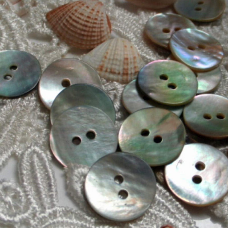 Welecom 1000 Pcs Natural Shell Buttons 10mm 2 Hole Mother of Pearl Round Shell Buttons for Cloth Sewing Craft Buttons - NewNest Australia
