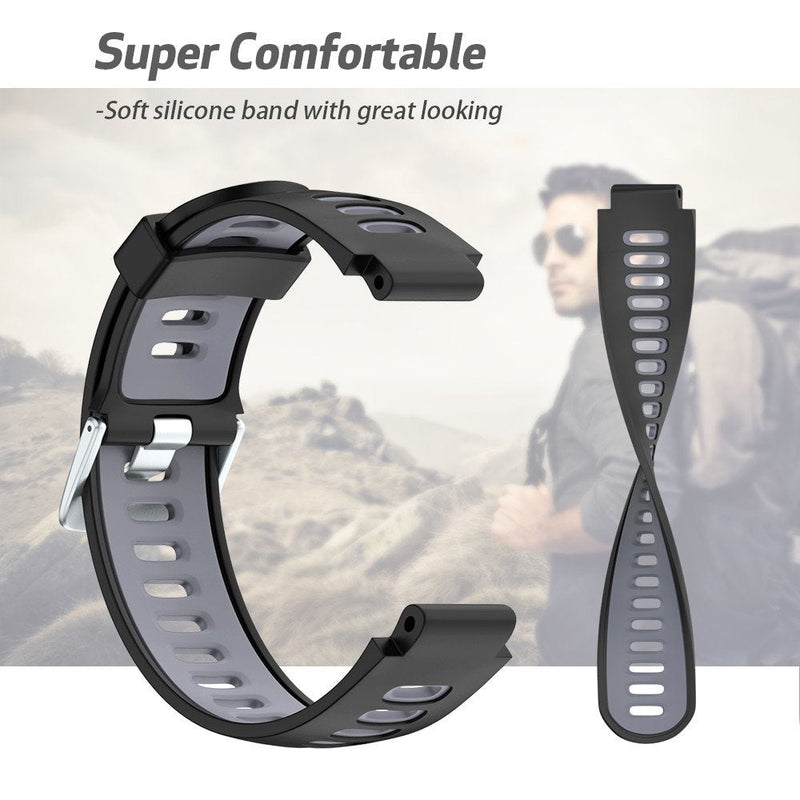 NotoCity Silicone Watch Band Replacement Solft Silicone Strap Compatible Forerunner 230/ 220/ 235/ 620/ 630/ 735XT/ Approach S20/ S5/ S6-3PCS SET 3PCS SET - NewNest Australia
