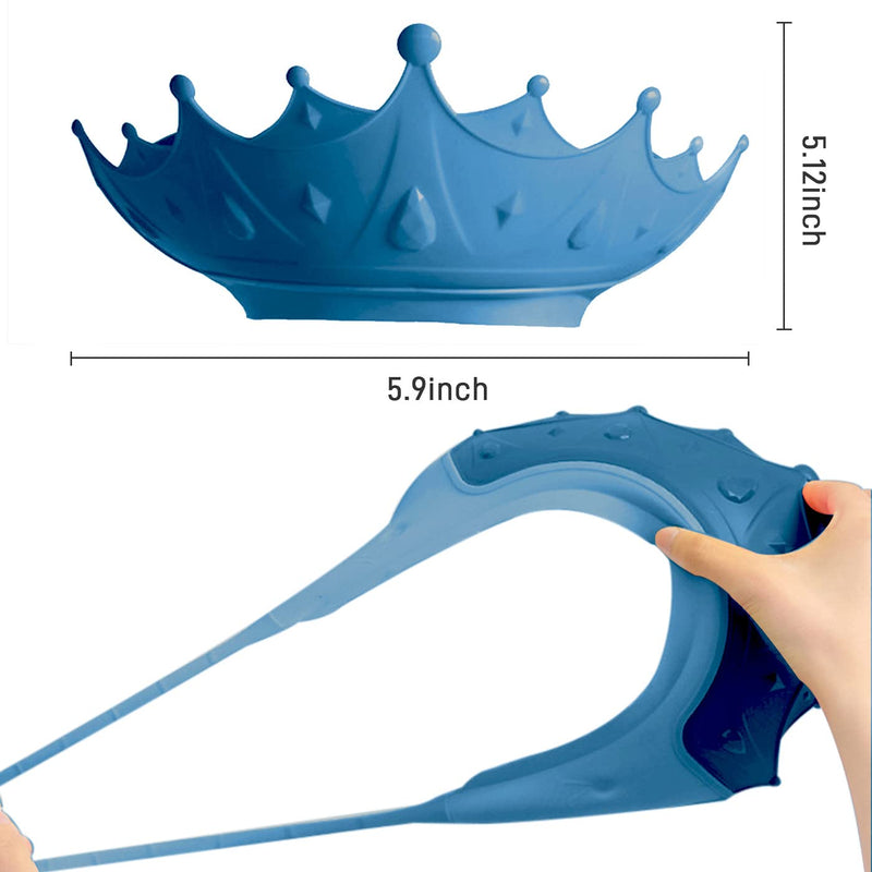 FUNUPUP Baby Shower Cap Shower Cap for Kids Adjustable Silicone Baby Bath Visor Eyes and Ears Protection for Children Toddler Boys Girls (Blue) Blue - NewNest Australia