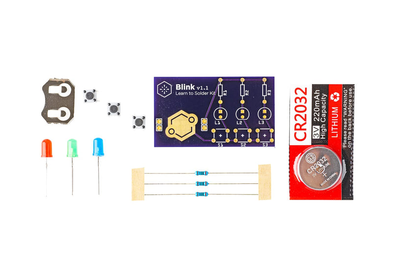 Learn to Solder Kits Blink LED Soldering Kit | DIY Electronics Projects For Beginners | Practice For Adults & Kids STEM Classes & Events | Science Project Electronic Light Circuit Boards With Battery Individual Pack - NewNest Australia