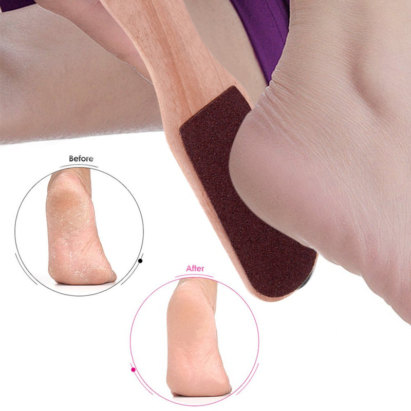 Anself 4PC Double Sided Foot Rasp Manicure File Callus, 2-Sided Wooden Foot File, Hard Skin Remover and Callus Removal, Reusable Foot Rasp for Callus Trimming & Callus Removal, Manual Pedicure File - NewNest Australia