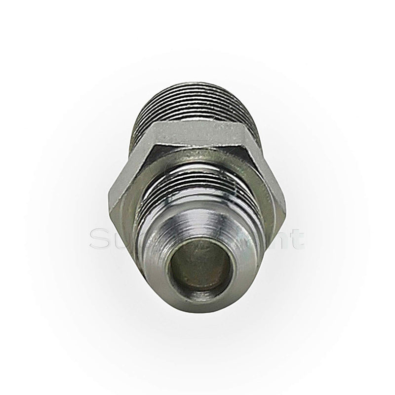 Flextron FTGF-38M38 Gas Connector Adapter Fitting with 3/8" Outer Diameter Flare Thread x 3/8" MIP (TAPPED 1/4"), Uncoated, for Log & Space Gas Connectors, Stainless Steel - NewNest Australia