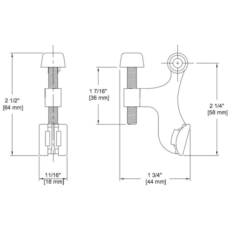 10 Pack - Designers Impressions Satin Nickel Heavy Duty Hinge Pin Adjustable Door Stop : 3576 10 Pack - NewNest Australia