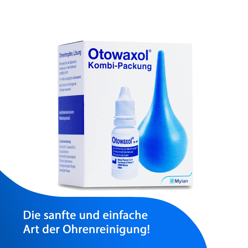Otowaxol combination pack - ear wax remover for gentle ear cleaning, including ear syringe | Rinse ears with premium ear syringe - NewNest Australia
