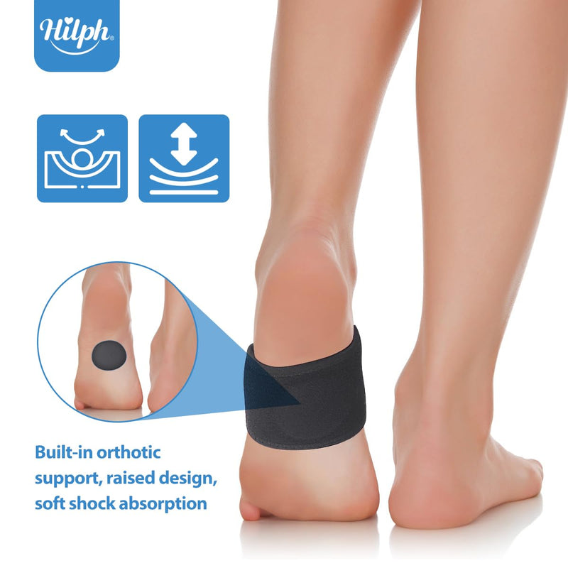 Hilph Copper Arch Bandages Plantar Fasciitis Pain Bandage Foot Brace Metatarsal, Compression Padded Bandages for Pain Relief and Sore Flat Feet, Heel Spurs, High Arch (1 Pair) Gel - NewNest Australia