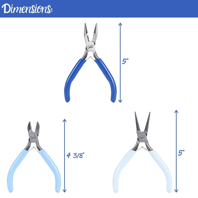 Mr. Pen- Jewelry Pliers, 3 Pack, Jewelry Making kit, Pliers for Jewelry Making, Mini Pliers, Wire Cutters for Jewelry Making, Chain Nose Pliers, Craft Pliers, Earring Pliers - NewNest Australia