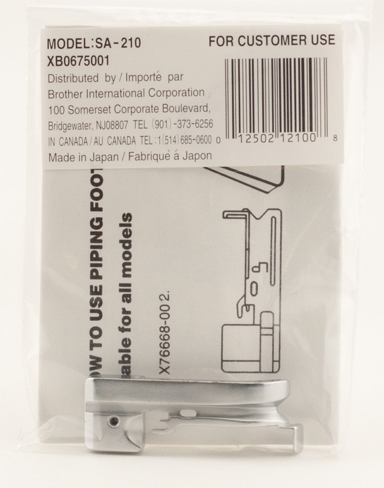Brother SA210 Serger Piping Foot,Silver - NewNest Australia