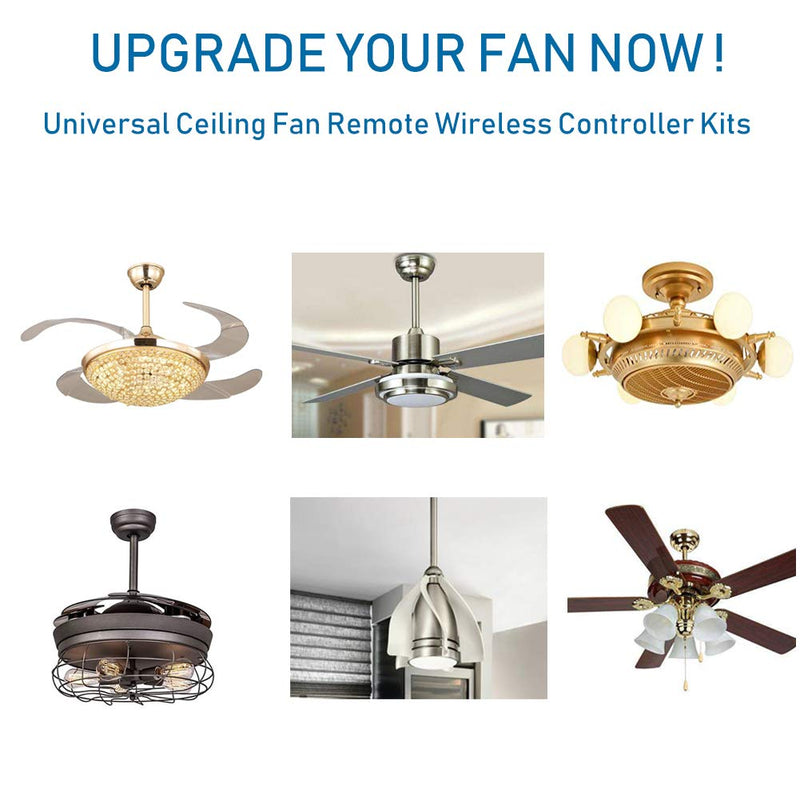 YukiHalu 3-in-1 Small Size Universal Ceiling Fan Remote Control Kit with Light and Timing, Wireless Remote Control and Receiver Kits for Ceiling Fan Lamp 1 remote 1 receiver - NewNest Australia