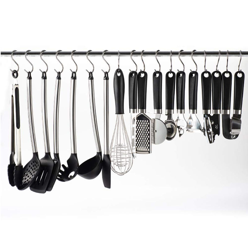 NewNest Australia - 30 Pack Heavy Duty S Hooks Stainless Steel S Shaped Hooks 2.5 inch Metal Hooks for Hanging, Hanging Hook for Kitchen, Bathroom, Bedroom and Office 