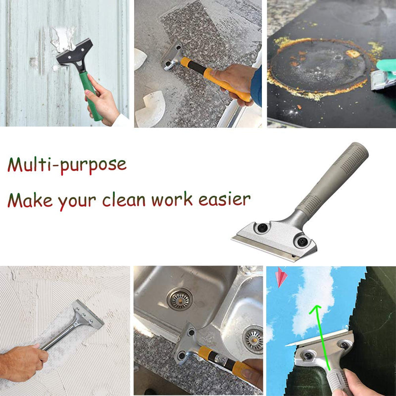 LDS Industry Glass Scraper, Stove Cleaner, Extendable Razor Blade Sticker/paint Scraper Remover for Window Tile Glass Windshield Tile Granite Wall Cleaning Hand Tool, Gum Cleaning, SCRP-U - NewNest Australia