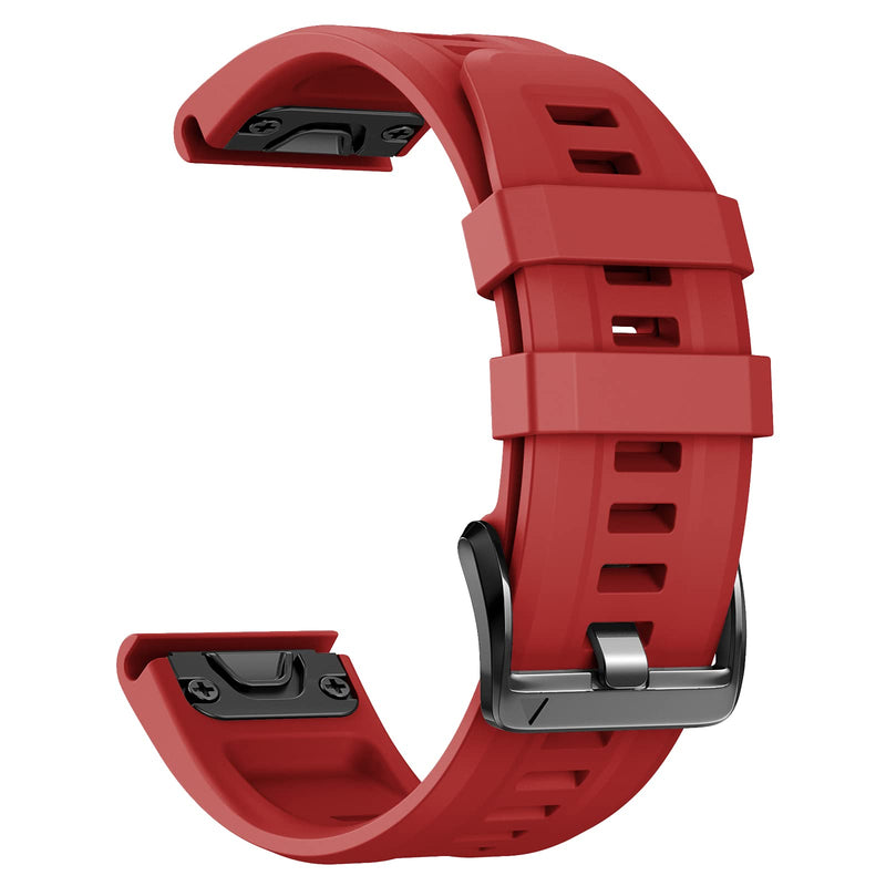 ANCOOL Compatible with Garmin Fenix 7S Band, Easy-fit Sport Wristband Soft Silicone Watch Band Replacement for Fenix 6S/Fenix 5S/Fenix 5S Plus Smartwatch Red - NewNest Australia