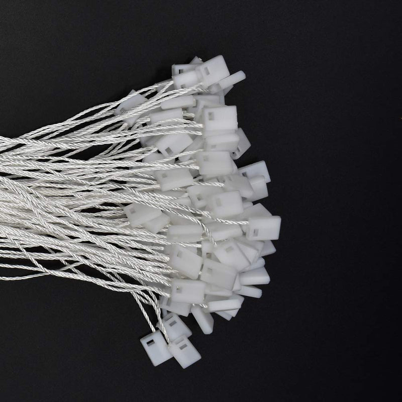 7 Inch Hang String Tag Fasteners Nylon Snap Lock Pin Loop Fastener Hook Ties 1000Pcs (White) - NewNest Australia