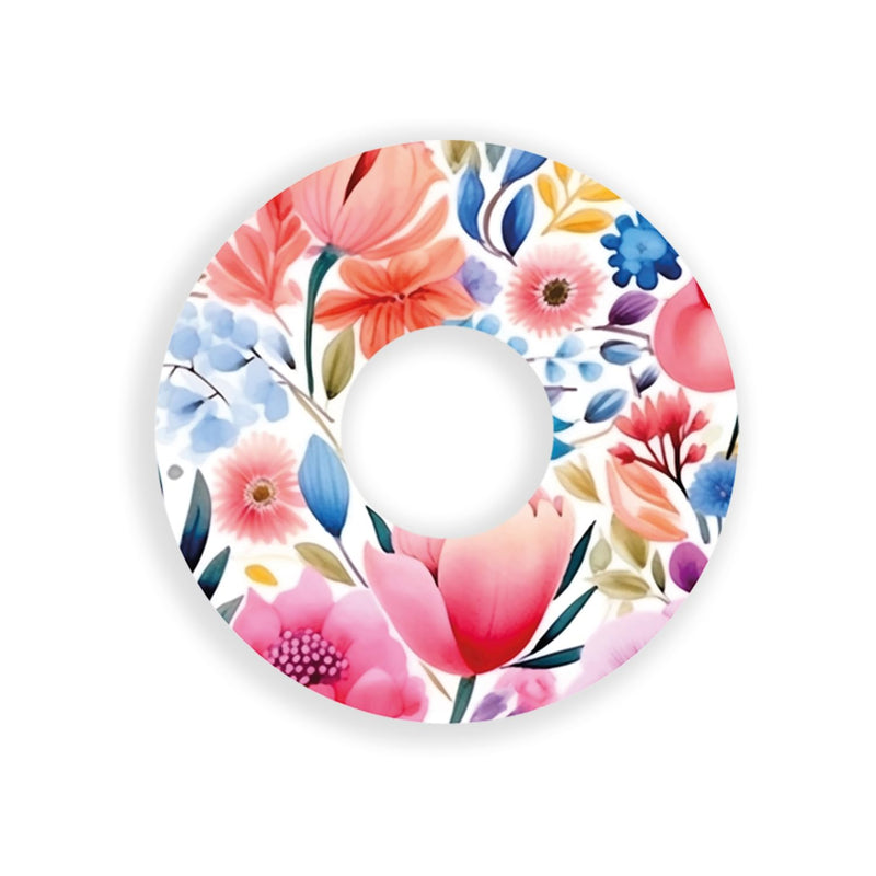 Slidesticker® | Plasters for Freestyle Libre 3 Sensor (10 pieces, Mix-Flowers) | Waterproof - Skin-friendly - Breathable - Strong hold | Self-adhesive fixation plasters, sensor fixation 10 pieces - NewNest Australia
