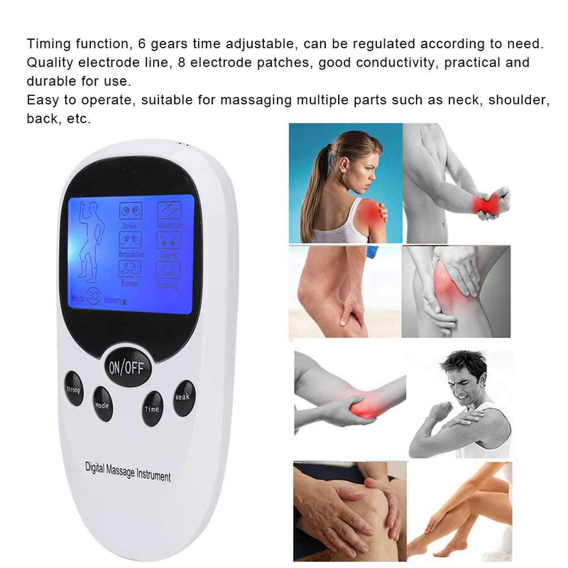 TENS Pain Relief Machine, Dual Output Digital Electronic Muscle Stimulator, Tens Massager for Back, Neck, Muscle and Joint Pain with 6 Massage Modes - NewNest Australia