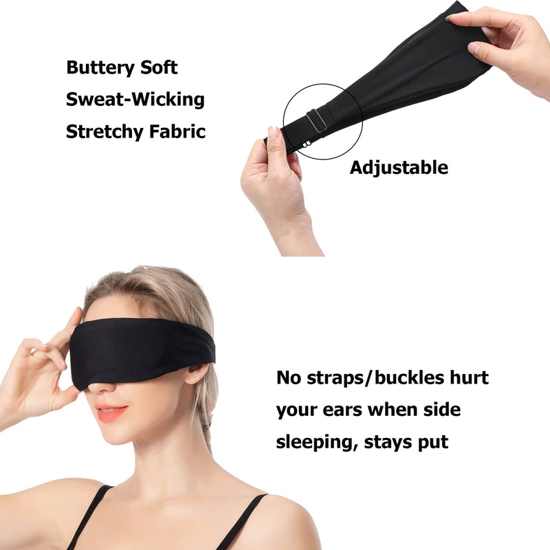 ALASKA BEAR Sleep Mask for Side Sleepers 2022 Headband Design, Cup-Shaped and Extra-Soft, 100 Blackout Eye Mask Shades Cover for Men and Women, Machine Washable, Black - NewNest Australia