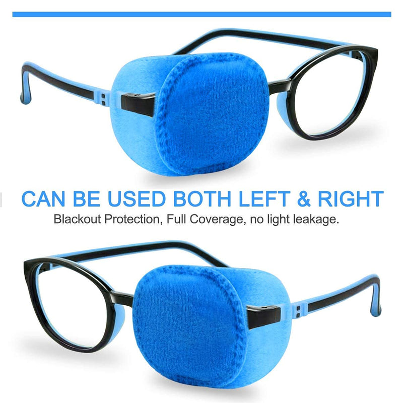 4 Pack Eye Patches for Kids Girls Boys, Right & Left Eye Patch for Glasses, Lazy Eye Patch for Children Treating Lazy Eye Amblyopia Strabismus and After Surgery… (Blue) (Blue) Blue - NewNest Australia